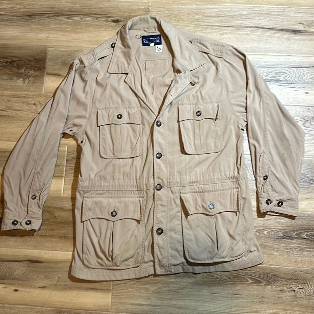 80s Lands' End Japanese military Safari Jacket L